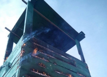 В Одесской области контрабандисты подожгли смотровую вышку пограничников
