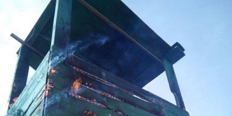 В Одесской области контрабандисты подожгли смотровую вышку пограничников