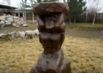 Искал воду – нашел статую. В Запорожье местный житель откопал и оставил себе древний артефакт