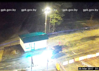 Неизвестные со стрельбой прорывались на джипе в Беларусь из Украины