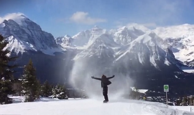 «Сноунадо» – это как торнадо, только безопаснее: канадский сноубордист нырнул в самый центр воронки