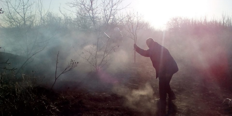 На Николаевщине женщина сжигала мусор и «подожгла» хозяйственную постройку. Хорошо, что жилой дом уберегли