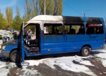 В Николаеве сгорела маршрутка