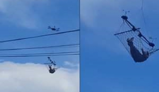 Мимино, хорошо летим! В Грузии гамак привязали к дрону