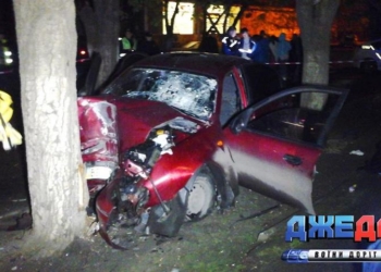 В Николаеве «Ланос» протаранил припаркованный «Ланос» и врезался в дерево – водитель погиб
