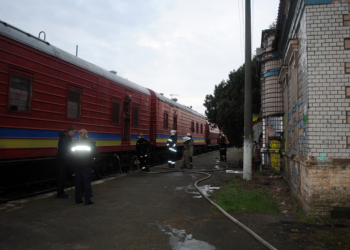 Пожар на станции в Кульбакино. Задействовали пожарный поезд