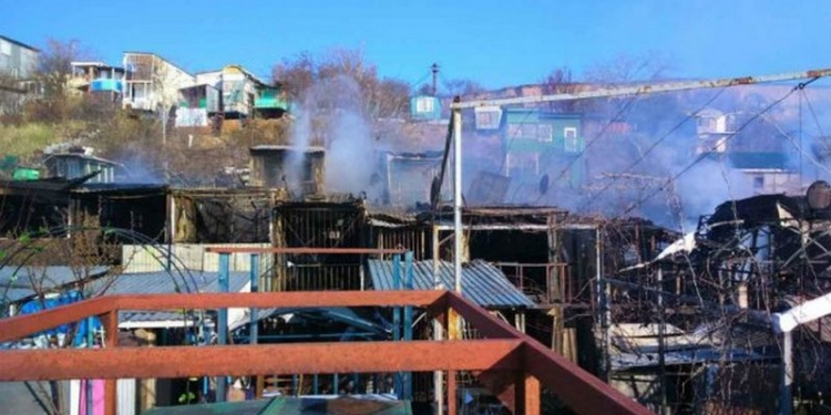 В Одессе снова горел причал с домами