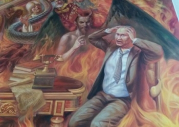 Гори в аду! В церкви на Львовщине на изображении Страшного суда увидели Путина