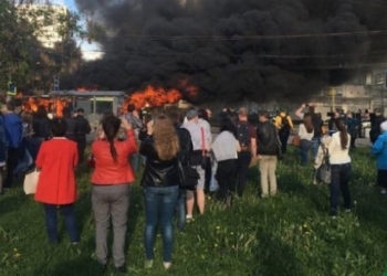 В Москве загорелся и взорвался автобус