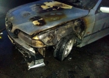 В Николаеве сгорел BMW