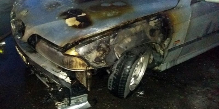 В Николаеве сгорел BMW