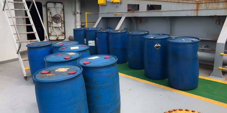 На пришедшем в Николаев панамском судне обнаружили и изъяли незадекларированные химвещества на сумму около 700 тыс.грн.