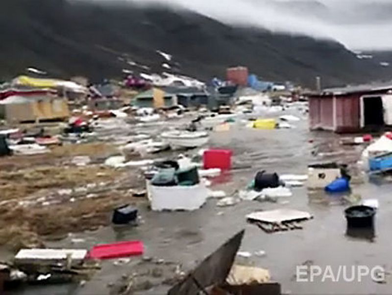 На Гренландию обрушилось цунами: в одной из деревень смыло 11 домов 1