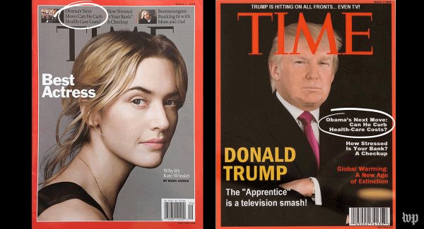 Трамп нарисовал себя на обложках журнала Time и выставил в собственных гольф-клубах 1