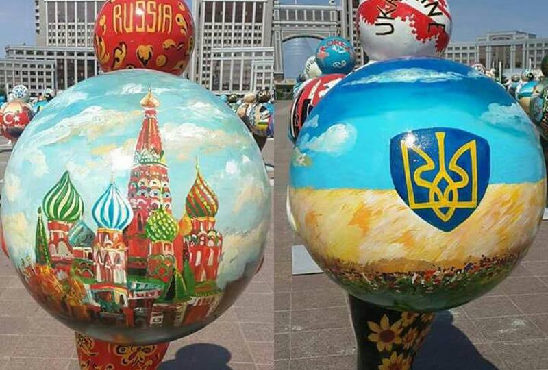 Казахи за одну ночь зарисовали оскандалившиеся карты Украины и России на саммите ШОС 4