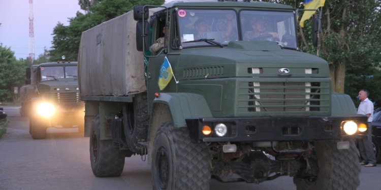 В Николаев из зоны АТО вернулись морские пехотинцы