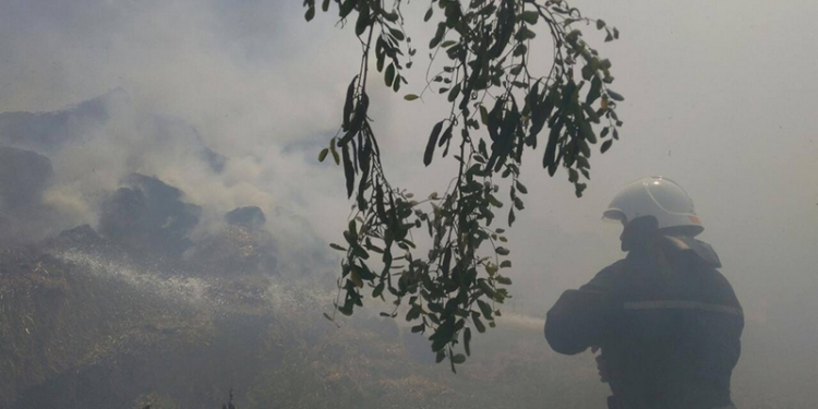 На Николаевщине горела стерня на довольно приличной территории