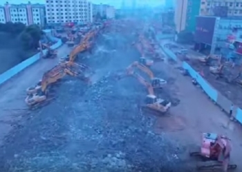 200 экскаваторов плюс китайская настойчивость – и эстакады за ночь как не бывало