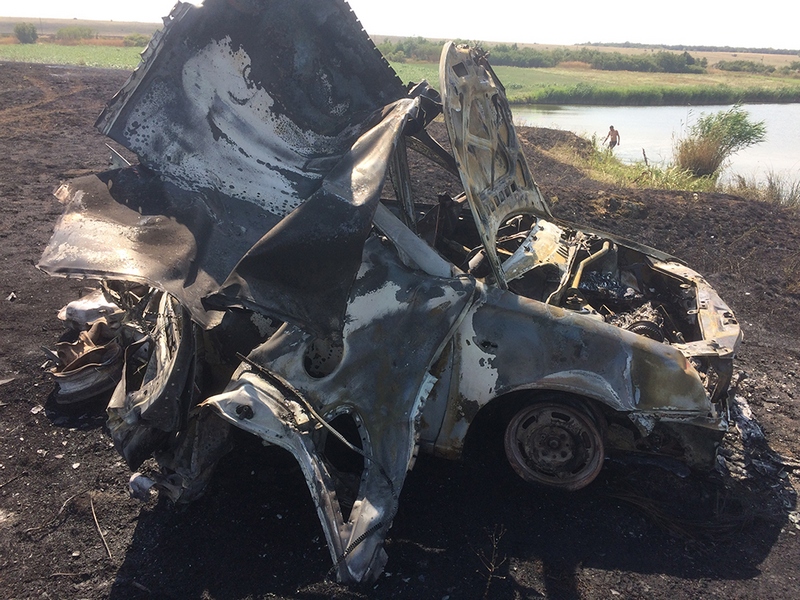 На Николаевщине автомобиль загорелся от… травы. Восстановлению не подлежит 7