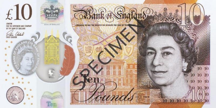 В Великобритании внедряют пластиковые банкноты номиналом в 10 фунтов