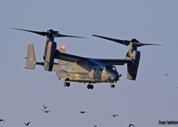 Два конвертоплана приземлились в Одессе перед участием в военных учениях на Николаевщине