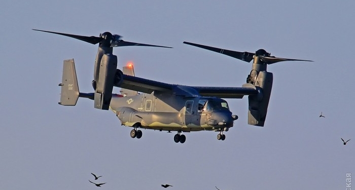 Два конвертоплана приземлились в Одессе перед участием в военных учениях на Николаевщине