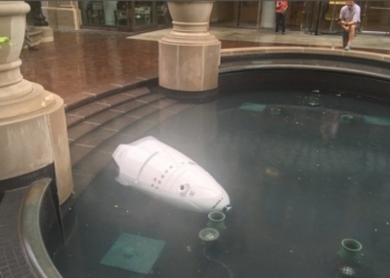 Он что-то узнал? Робот-охранник утопился в фонтане