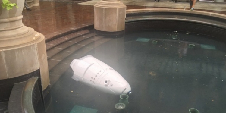 Он что-то узнал? Робот-охранник утопился в фонтане