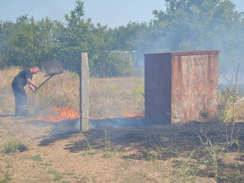В Корабельном районе Николаева горело садовое товарищество – тушили и спасатели, и работники НАРПа 1