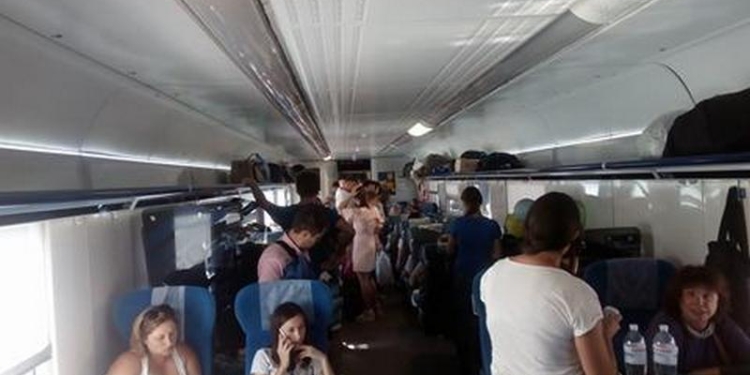 Пассажиры «Интерсити» «Одесса-Киев» ехали стоя из-за нехватки нескольких вагонов