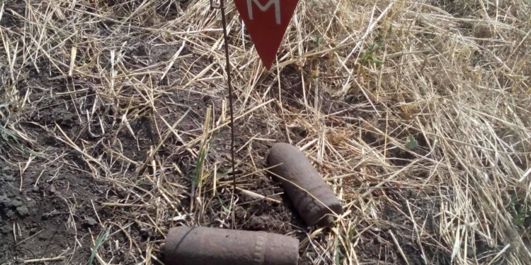 У села Шевченково нашли мину и два артснаряда