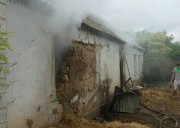 Короткое замыкание «подожгло» хозпостройку с сеном в Новоодесском районе