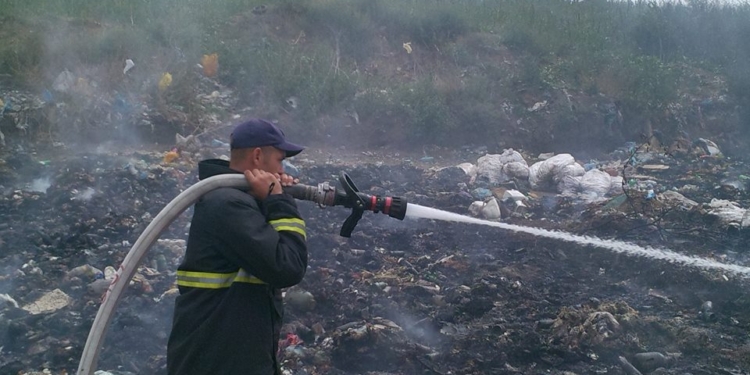 В Березанке снова горит стихийная свалка – пожар охватил площадь 600 кв.м
