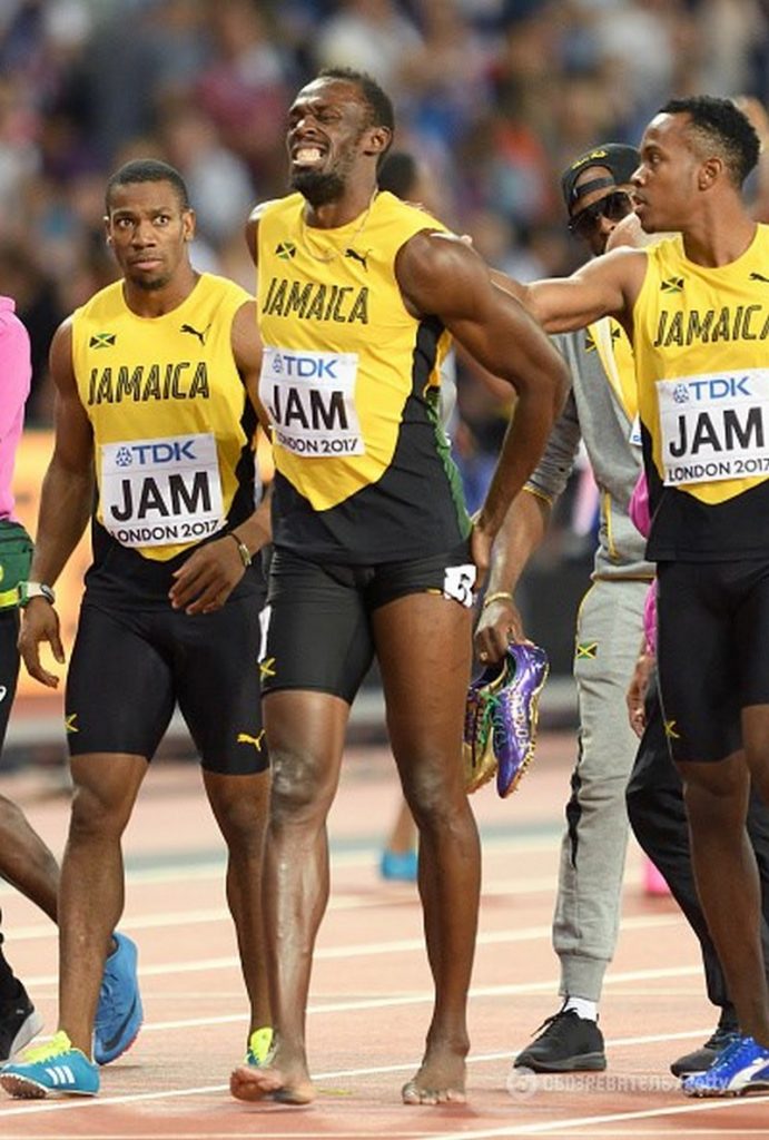 Таки время пришло уходить: знаменитый ямайский легкоатлет Усейн Болт не смог финишировать в последнем забеге в своей карьере 5