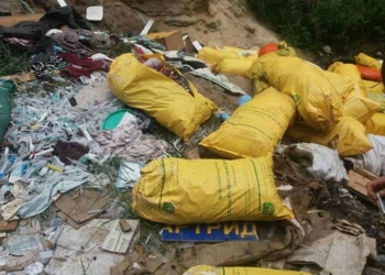 Кровавая свалка под Киевом – в лесу нашли мешки с медицинскими отходами