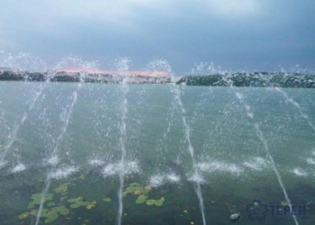 Для рыб и людей. В Тернополе построили самый длинный фонтан в Украине