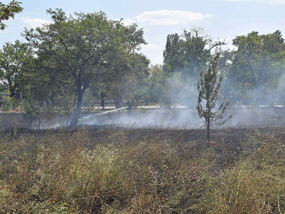 В Николаеве тушили масштабный пожар рядом с АЗС 1