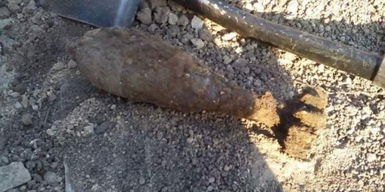 В Доманевке не приусадебном участке мужчина нашел минометную мину