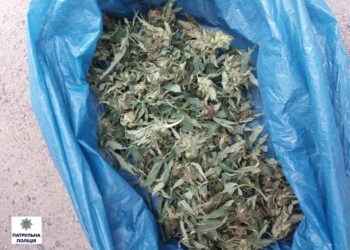В Николаеве 16-летнего задержали с большим полиэтиленовым пакетом конопли