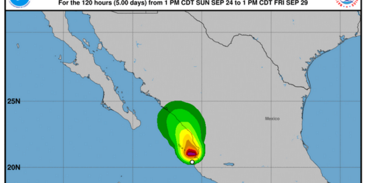 Вблизи берегов Мексики сформировался тропический шторм Пилар