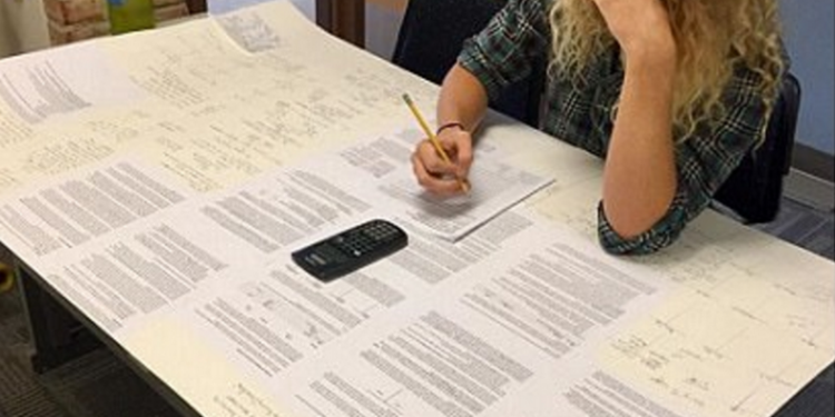 Метр на полтора. Американский студент принес на экзамен гигантскую шпаргалку