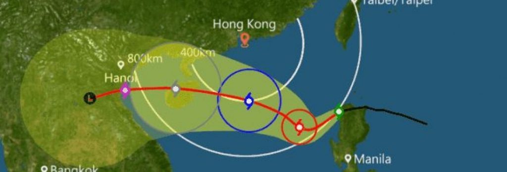 На Филиппины, юг Китая и север Вьетнама идет шторм «Ханун» 1