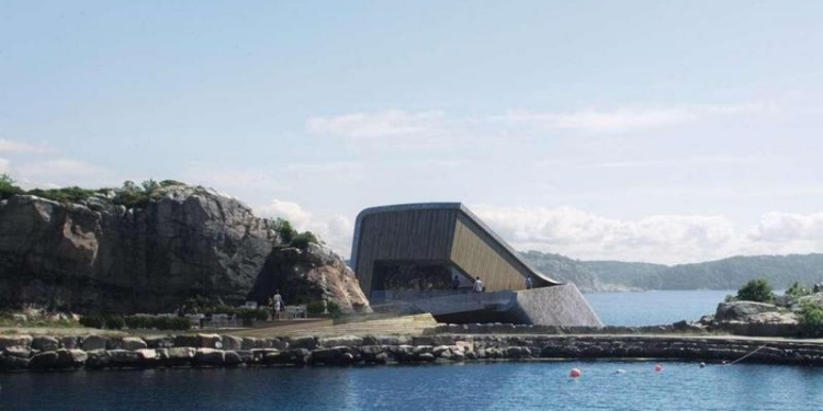 В Норвегии откроется подводный ресторан, который идеально впишется в природную среду