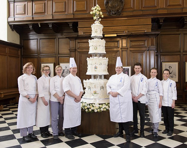Для фильма в честь 70-летия со дня свадьбы королевы Елизаветы II с принцем Филиппом приготовили почти 3-метровый торт 3