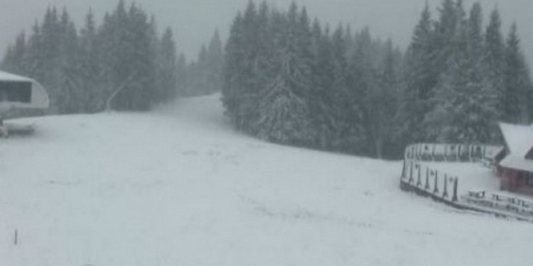 В Карпатах выпал первый в этом году снег