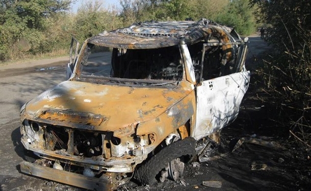 На Харьковщине джип уничтожили из гранатомета