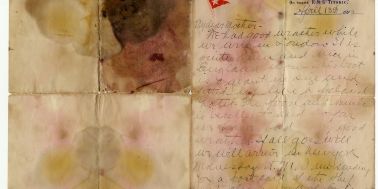 Последнее прости. Письмо, написанное на Титанике, продано за рекордную сумму