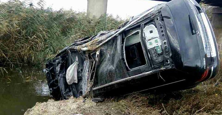 И снова Троицкий мост у Новой Одессы на Николаевщине – с дороги слетела легковушка