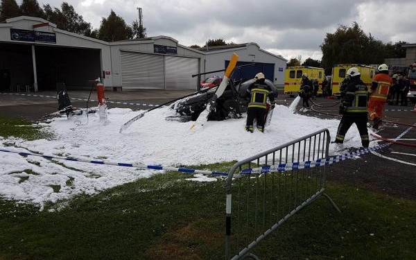 В Бельгии разбился частный вертолет.Пострадало 4 человека