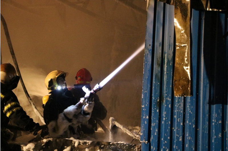 В Киеве произошёл масштабный пожар в складском помещении – погибших и травмированных нет 1
